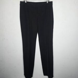 St. John Collection Pleated Black Straight Dress Pants Women's Size 8